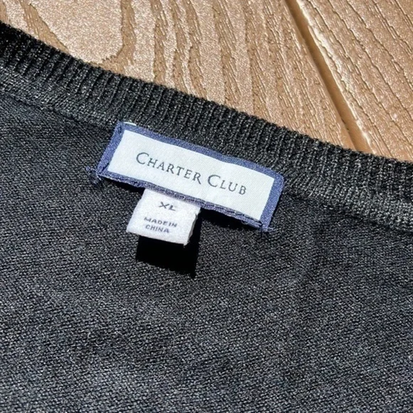 Charter club like new black rhinestone embellishd sweater - Picture 5 of 8